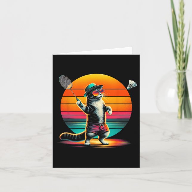 Cat Shuttle Badminton For Men Women  Card (Front)