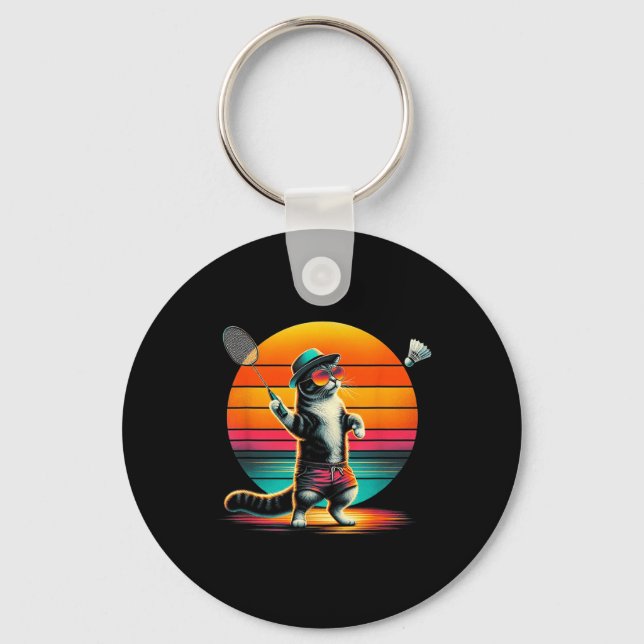 Cat Shuttle Badminton For Men Women  Key Ring (Front)