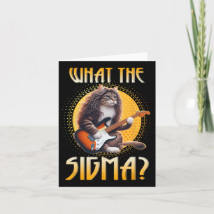 Cat Sigma Shirt Funny Sigma Brainrot Meme Rizz Sig Card