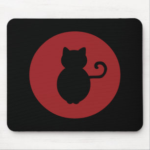 Cat Signal Silhouette Mouse Pad