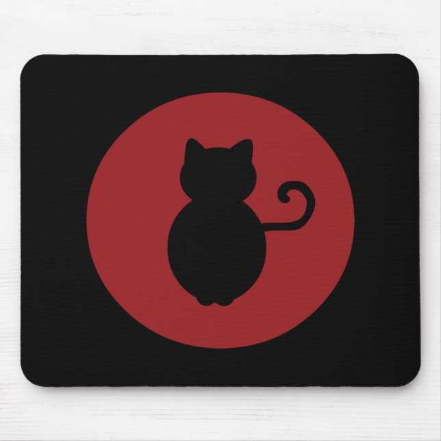 Cat Signal Silhouette Mouse Pad (Front)