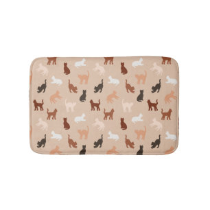 Cat silhouette bath mat