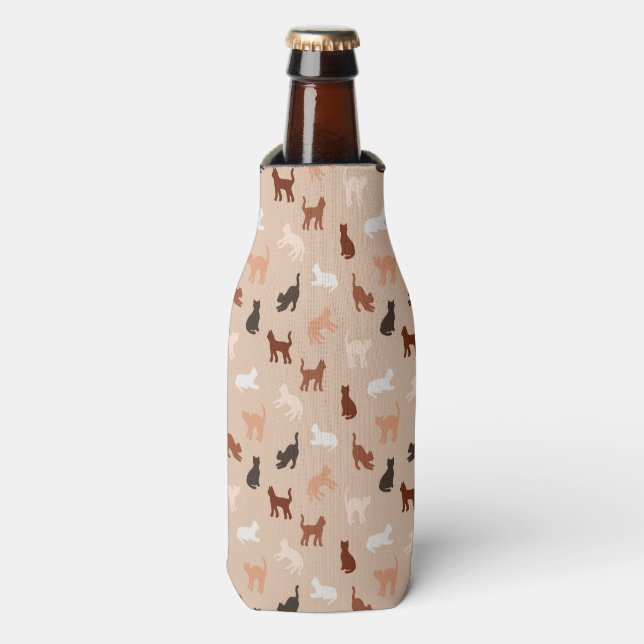 Cat silhouette bottle cooler (Bottle Front)