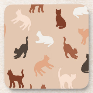 Cat silhouette coaster