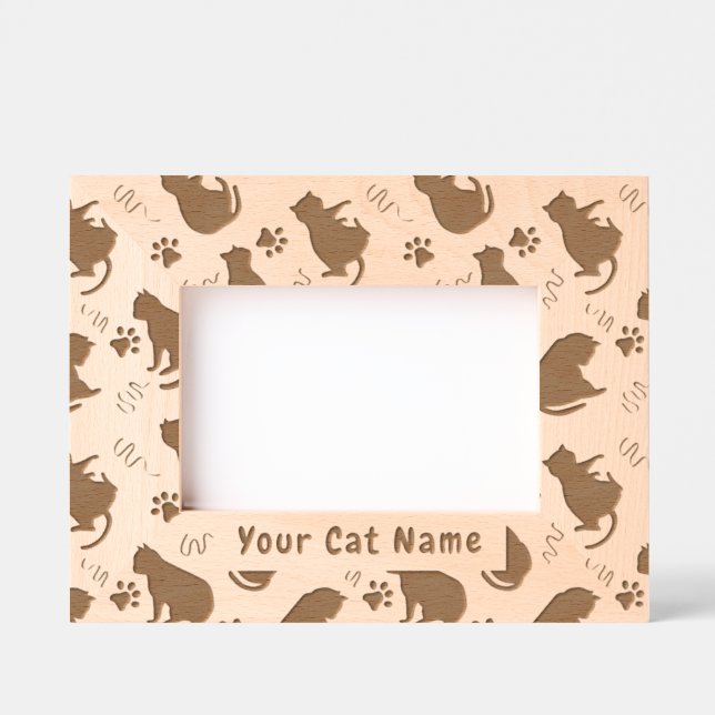 Cat Silhouette  Etched Frames (Front)