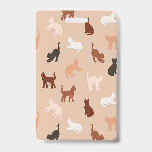 Cat silhouette ID badge