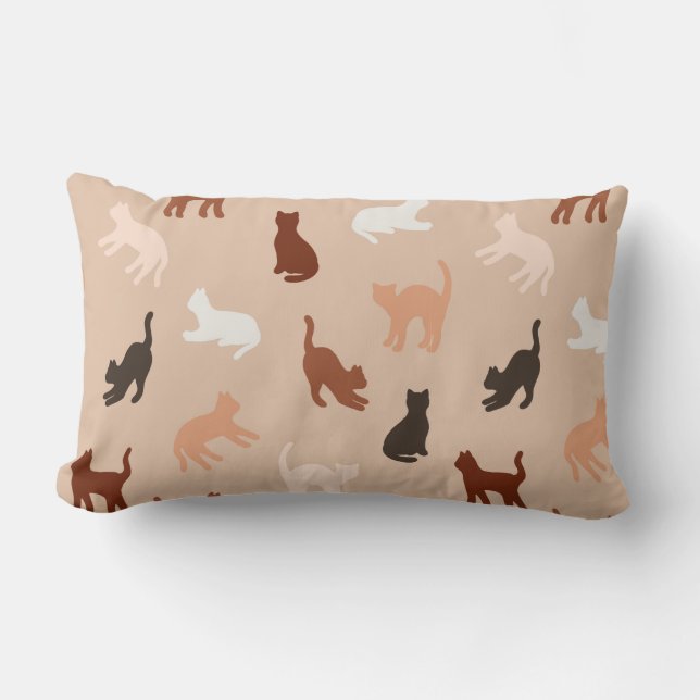 Cat silhouette lumbar cushion (Front)
