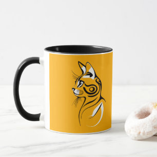 Cat silhouette mug