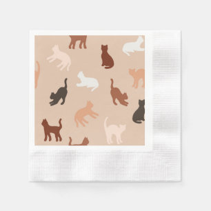 Cat silhouette napkin