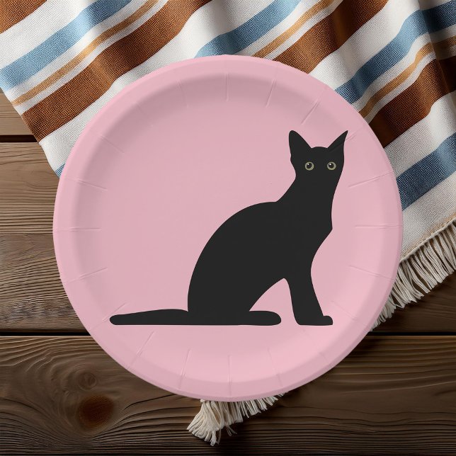 Cat Silhouette Paper Plates (Creator Uploaded)