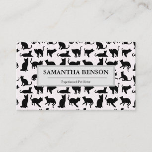 Cat Silhouette Pet Sitter Business Card