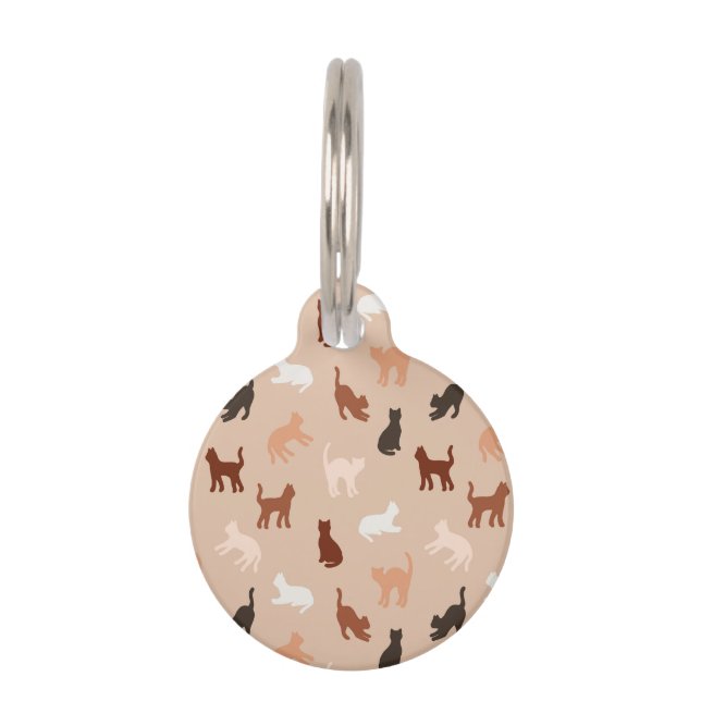 Cat silhouette pet tag (Front)