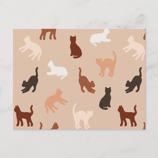 Cat silhouette postcard (Front)