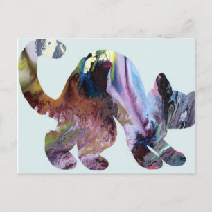 Cat silhouette postcard