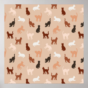 Cat silhouette poster