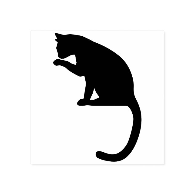 Cat silhouette rubber stamp (Imprint)