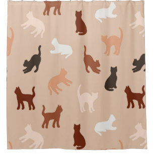 Cat silhouette shower curtain