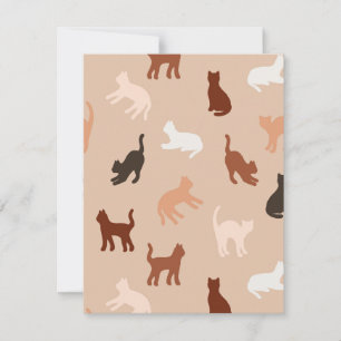 Cat silhouette thank you card