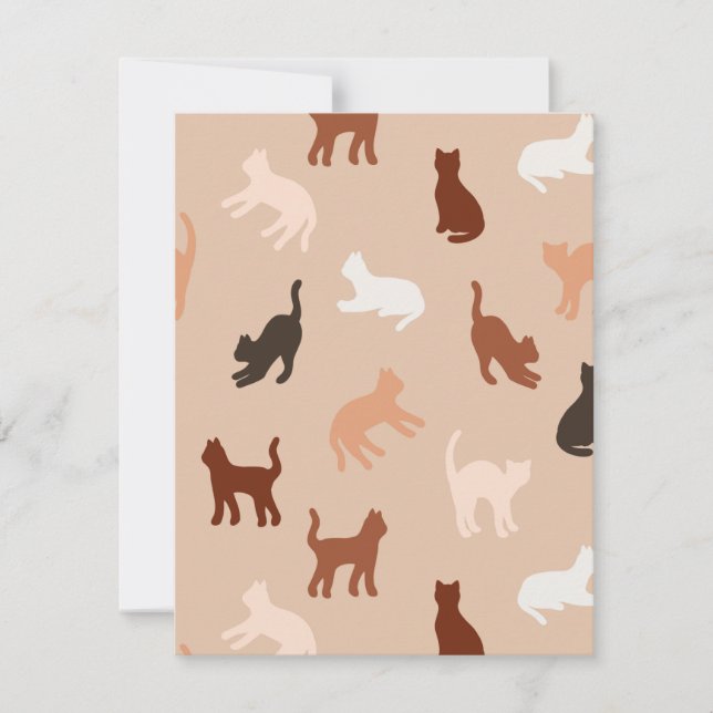 Cat silhouette thank you card (Front)