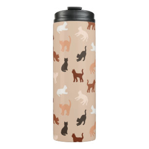 Cat silhouette thermal tumbler
