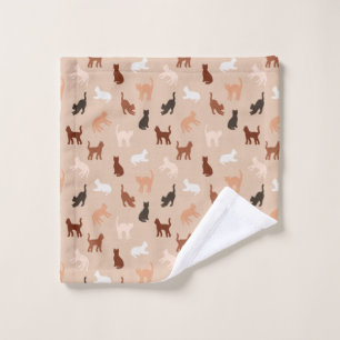 Cat silhouette wash cloth