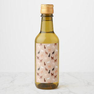 Cat silhouette wine label