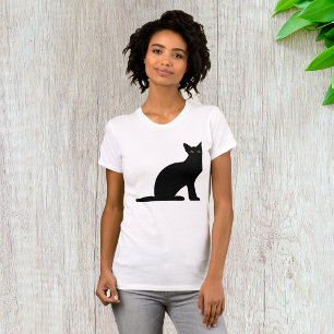Cat Silhouette Womens T-Shirt