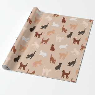 Cat silhouette wrapping paper