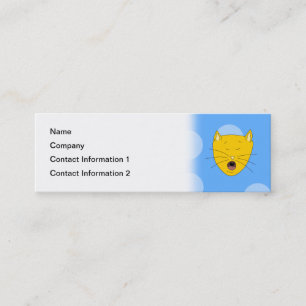 Cat Singing. Mini Business Card