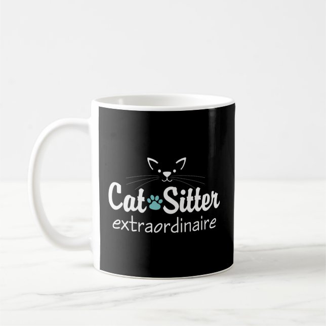 Cat Sitter Extraordinaire Coffee Mug (Left)