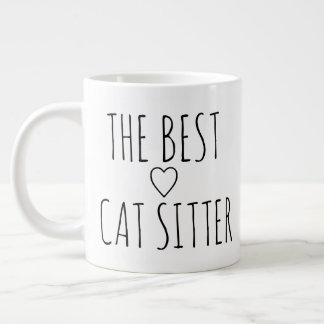 CAT SITTER LARGE COFFEE MUG
