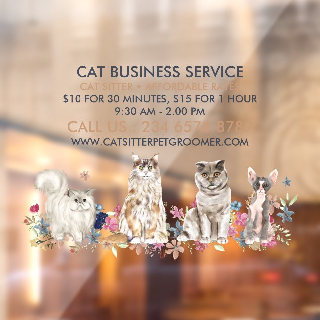 Cat Sitter Service Pet Groomer Cute Veterinary (Sheet 2)