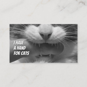 Cat sitters funny cat care pet care service busine business card