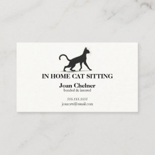 Cat Sitting Cat Services Business Card