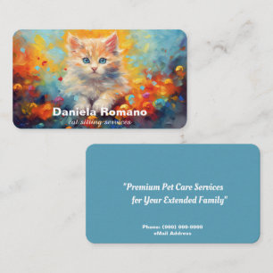 Cat Sitting Services Business Card
