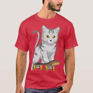 Cat Skater Skateboard Sports T-Shirt