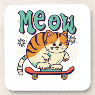 Cat Skating Cat Skating MeowMeow Coaster