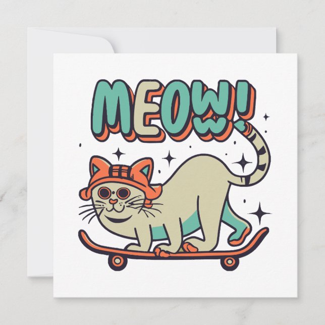 Cat Skating Meow (Front)