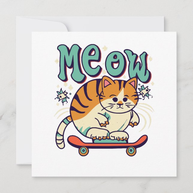 Cat Skating Meow (Front)