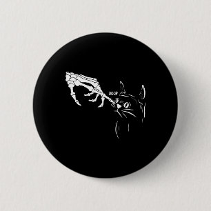 Cat Skeleton Hand Boop Halloween Cats Lover Pet Ow 6 Cm Round Badge