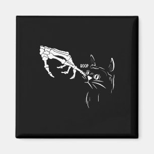 Cat Skeleton Hand Boop Halloween Cats Lover Pet Ow Magnet