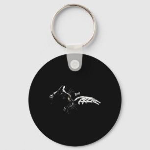 Cat Skeleton Hand Boop Halloween Cute Cats Pet Kit Key Ring