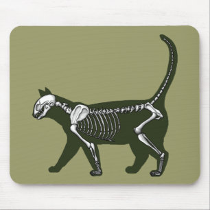 Cat Skeleton Mouse Pad