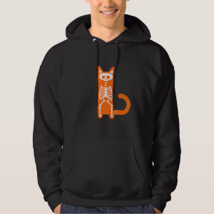 Cat Skeleton Scary Halloween T Trick Or Treat Skul Hoodie