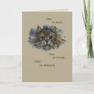Cat Sketch Sympathy Card
