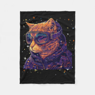 Cat Ski Snowboard Goggles Funny Skiing Snowboardin Fleece Blanket