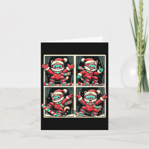 Cat skiing snowboard winter mountain xmas trip card