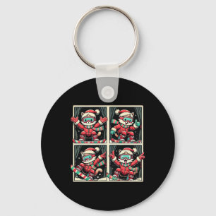Cat Skiing Snowboard Winter Mountain Xmas Trip Pho Key Ring
