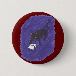 Cat & Skull 6 Cm Round Badge