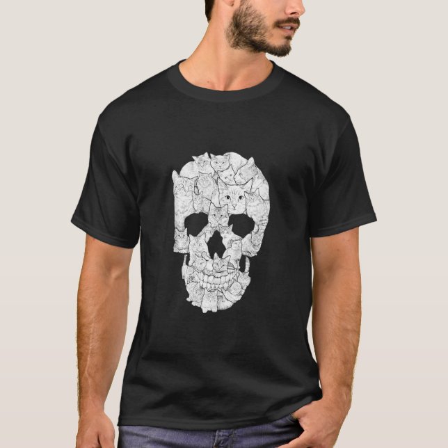 Cat Skull Kitty Skeleton Costume Idea Tank Top (Front)